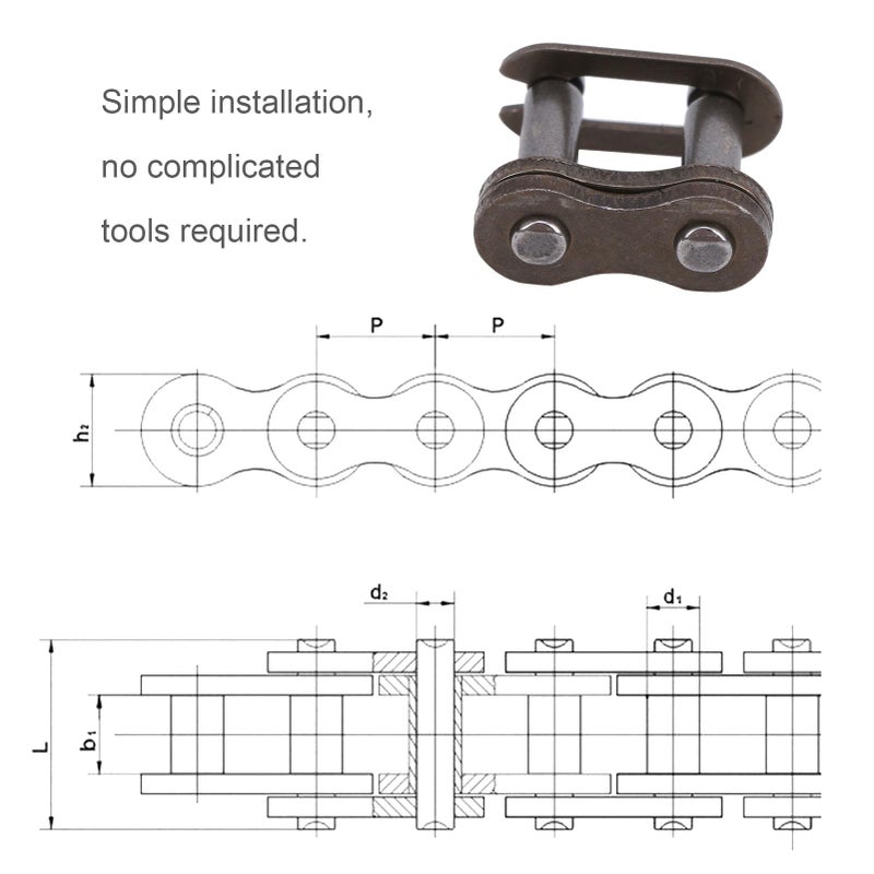 25H Cast Iron Chain Master Link 10Pcs High Strength Connectors for Industrial Machinery Automotive Motorcycle - Image 4