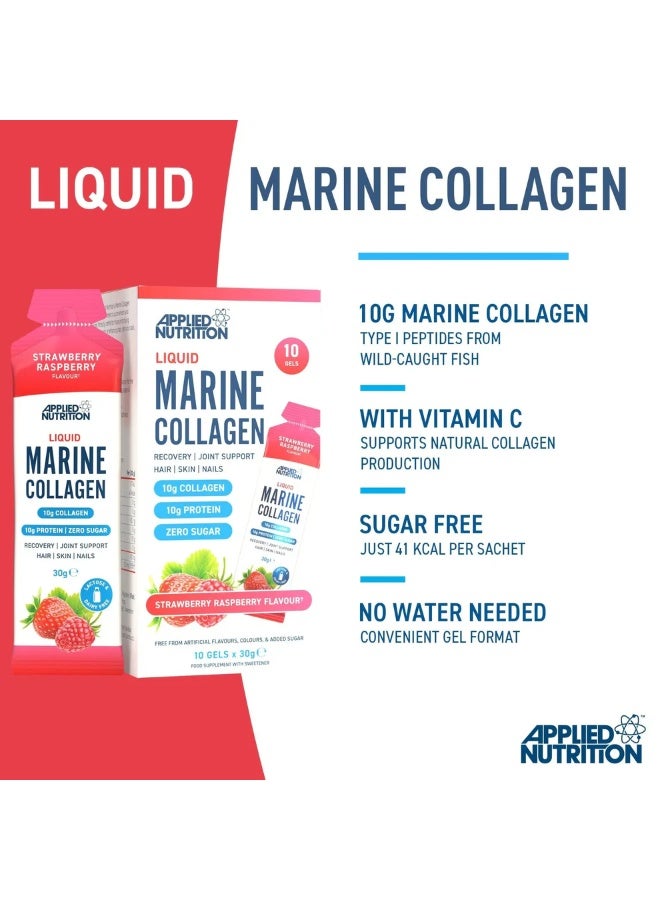 Applied Nutrition Liquid Marine Collagen, Strawberry & Raspberry – 10g Collagen per Serving, Supports Skin, Hair, Nails & Joints, Halal-Certified - Image 3