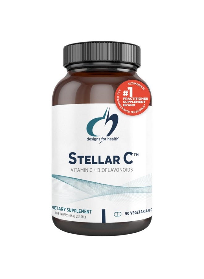 designs for health - Designs for Health Stellar Vitamin C + Quercetin Supplements - Citrus Bioflavonoids + Quercetin with Vitamin C and Zinc for Enhanced Immune Support and Optimal Absorption (90 Capsules) - Image 1