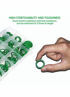 Y&D Automotive AC O-Rings Kit Rubber O Ring Kits 18 Sizes Sealing Gasket Washer Made of Nitrile Rubber O-Ring Assortment Set for Car Repair Plumbing Air or Gas Connections Green 270pcs  - Image 4