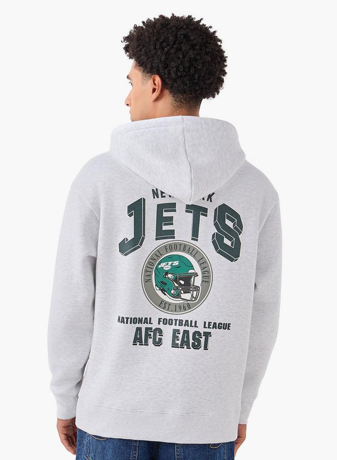 SP Characters Men Oversized New York Jets Print Hoodie - Image 1