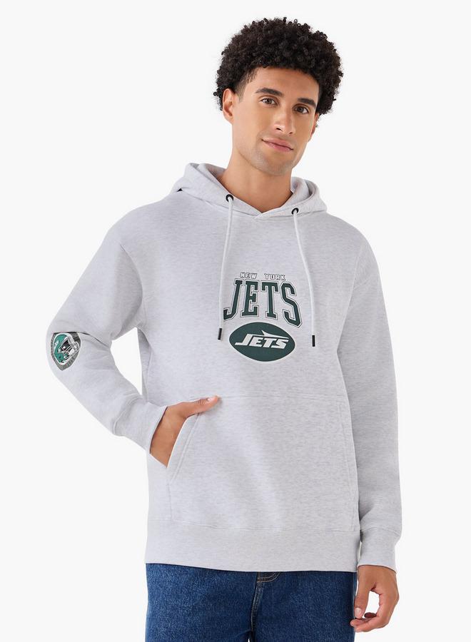 SP Characters Men Oversized New York Jets Print Hoodie - Image 3