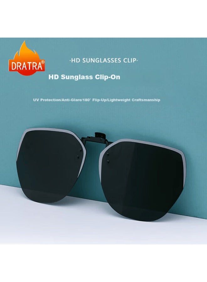 Dratra Polarized Clip-on Sungl Classic Frog Style Uni Prescription Gl Clip Driving Sungl Anti-glare Sunshade - Image 1