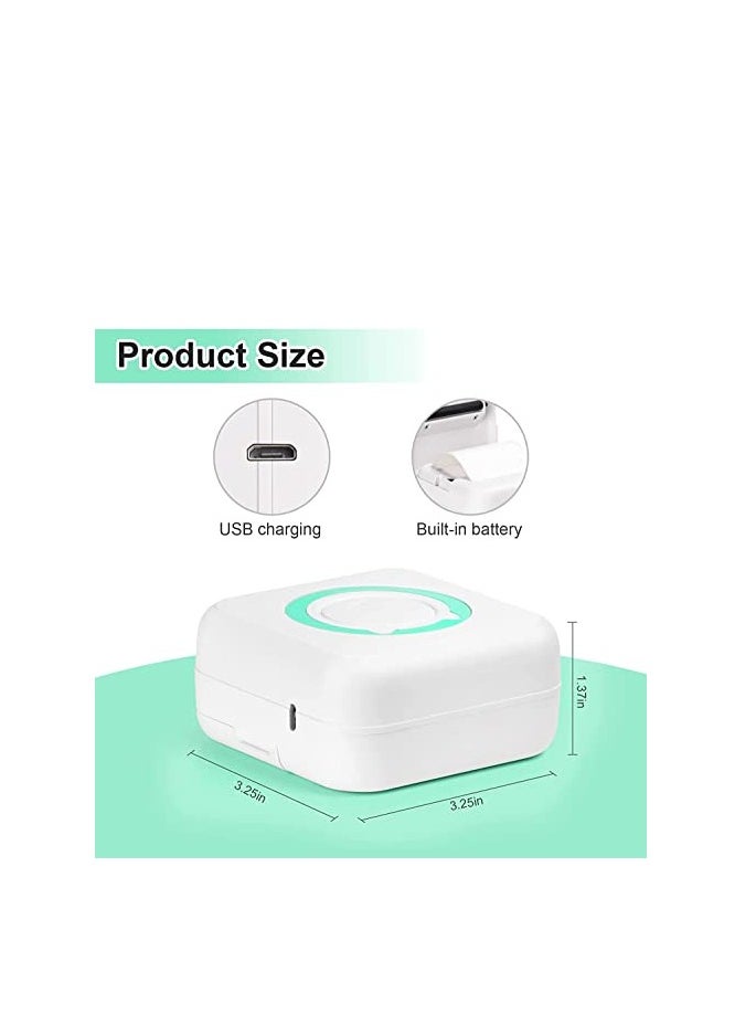 WENTCCION Portable Wireless Printer Mini Pocket Bluetooth Thermal Printers Printing Paper Compatible with Android iOS Smartphone for Label Receipt Photo Notes and Memos  - Image 3