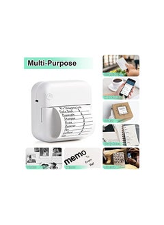WENTCCION Portable Wireless Printer Mini Pocket Bluetooth Thermal Printers Printing Paper Compatible with Android iOS Smartphone for Label Receipt Photo Notes and Memos  - Image 4