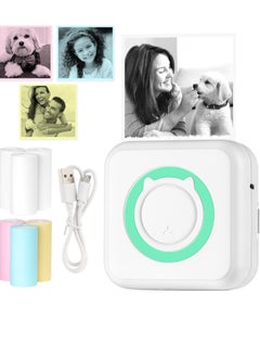 WENTCCION Portable Wireless Printer Mini Pocket Bluetooth Thermal Printers Printing Paper Compatible with Android iOS Smartphone for Label Receipt Photo Notes and Memos  - Image 1