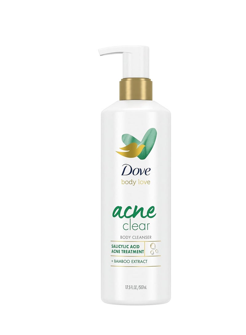Dove Dove Body Love Body Cleanser Acne Clear For Acne-Prone Skin Body Wash with Salicylic Acid and Bamboo Extract 17.5 fl oz - Image 1