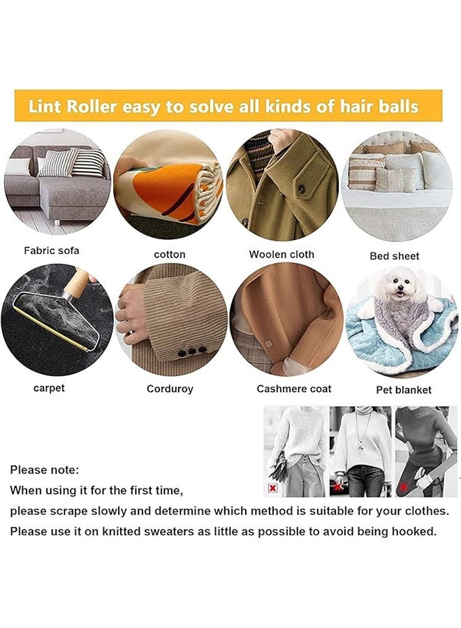 2 قطعة قابلة لإعادة الاستخدام مزيل شعر الكلاب والقطط، مكشطة بكرات السجاد لتزيل النسالة والسجاد وغبار الشعر المحبوب في الملابس والأثاث - Image 3