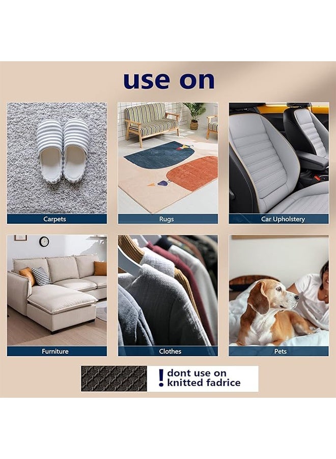 2 قطعة قابلة لإعادة الاستخدام مزيل شعر الكلاب والقطط، مكشطة بكرات السجاد لتزيل النسالة والسجاد وغبار الشعر المحبوب في الملابس والأثاث - Image 5
