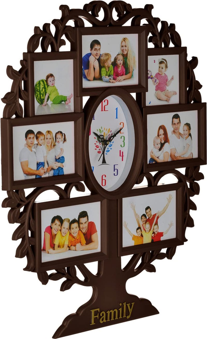 Harbour Analog Latest Stylish New Models Wall Clock with Photo Frames for Home Living Room Hall Bedroom (Size Height 58 CM X Width 48CM)- Home Decor Big Size Wall Clock Mz CPPR 6 - Image 3