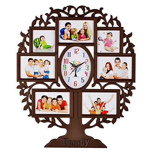 Harbour Analog Latest Stylish New Models Wall Clock with Photo Frames for Home Living Room Hall Bedroom (Size Height 58 CM X Width 48CM)- Home Decor Big Size Wall Clock Mz CPPR 6 - Image 2