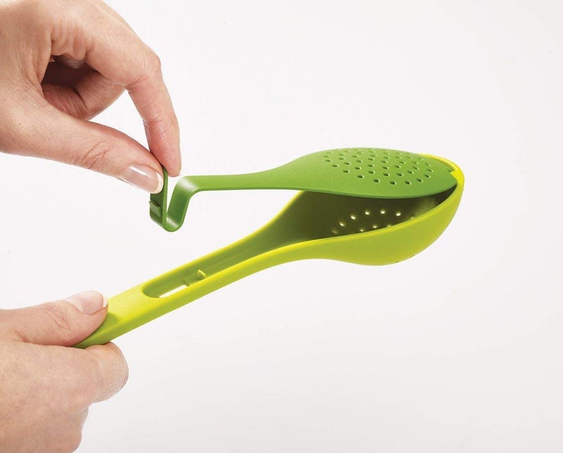 Wishbone 2 in 1 Plastic Herb Infusing Spoon FlavorInfusing Spoon with Herb Stripper Green Herb Infuse Convenience Cooking Soup Bag Seasoning Soup Spoon - Image 1