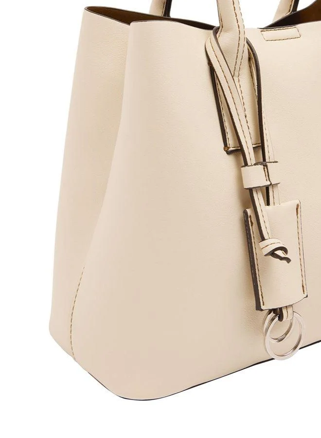 Parfois Plain Tote Bag With Pendant