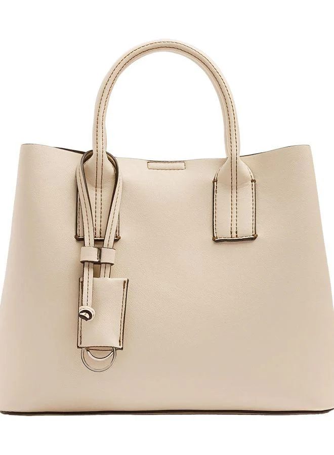 Parfois Plain Tote Bag With Pendant