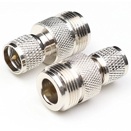 ANHAN N Female to Mini UHF Male Connectors,Mini UHF to N type adapters N Type coaxial Connector RF Coax Adapter 2Packs - Image 2