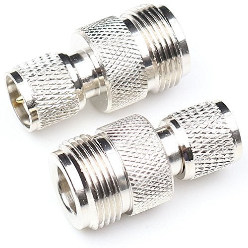 ANHAN N Female to Mini UHF Male Connectors,Mini UHF to N type adapters N Type coaxial Connector RF Coax Adapter 2Packs - Image 1