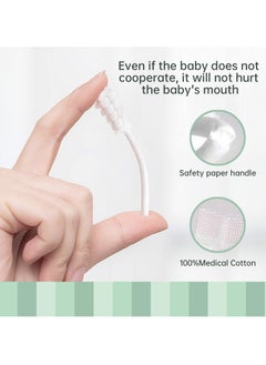 Bebiland 48Pcs Baby Toothbrush Newborn or Baby Tongue Cleaner, Disposable Baby Gum Cleaning Gauze, Oral Cleaning Care, Suitable for 0-36 Months Baby  - Image 4