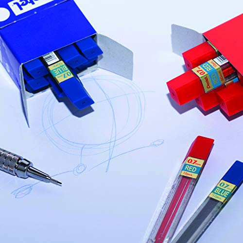 Pentel Refill 12 Pack, 0.7mm, Medium, Lead Red (PPR-7) - Image 4