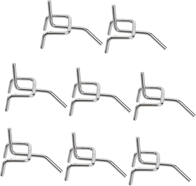 PartyKindom 50 قطعة من خطافات اللوح المثلثة الثقوب بسمك 5 سم لتعليق الأشياء على الأبواب في الحمام والمطبخ للتخزين - Image 2