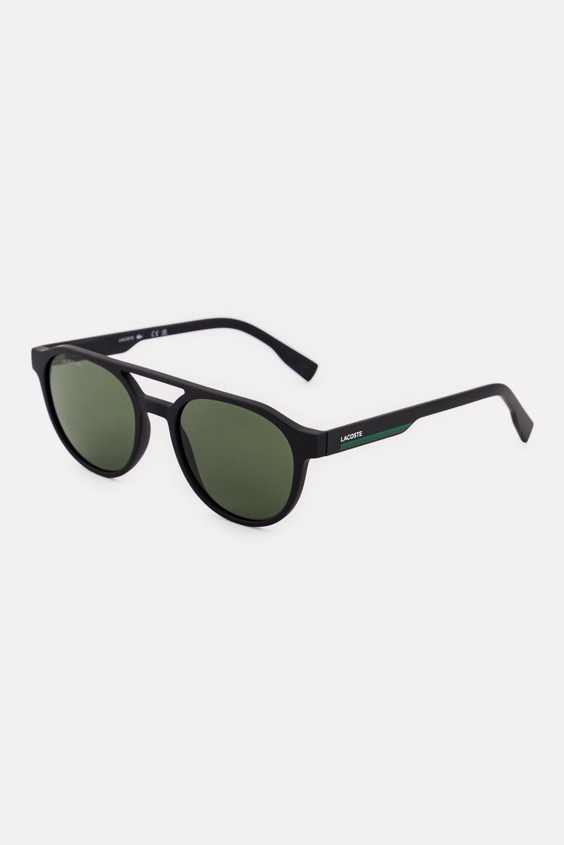 LACOSTE Men L6008S Round Sunglasses, Black - Image 3