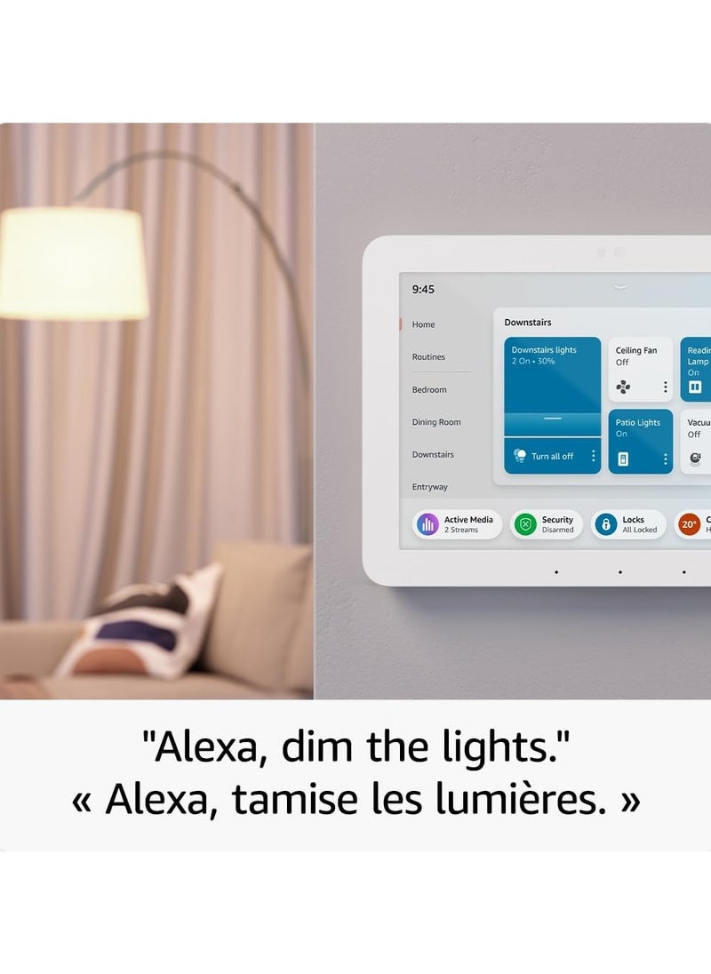 REBENUO Echo Hub is a smart home control panel with an 8-inch screen size and Alexa support, compatible with thousands of devices, latest version (white)  - Image 3