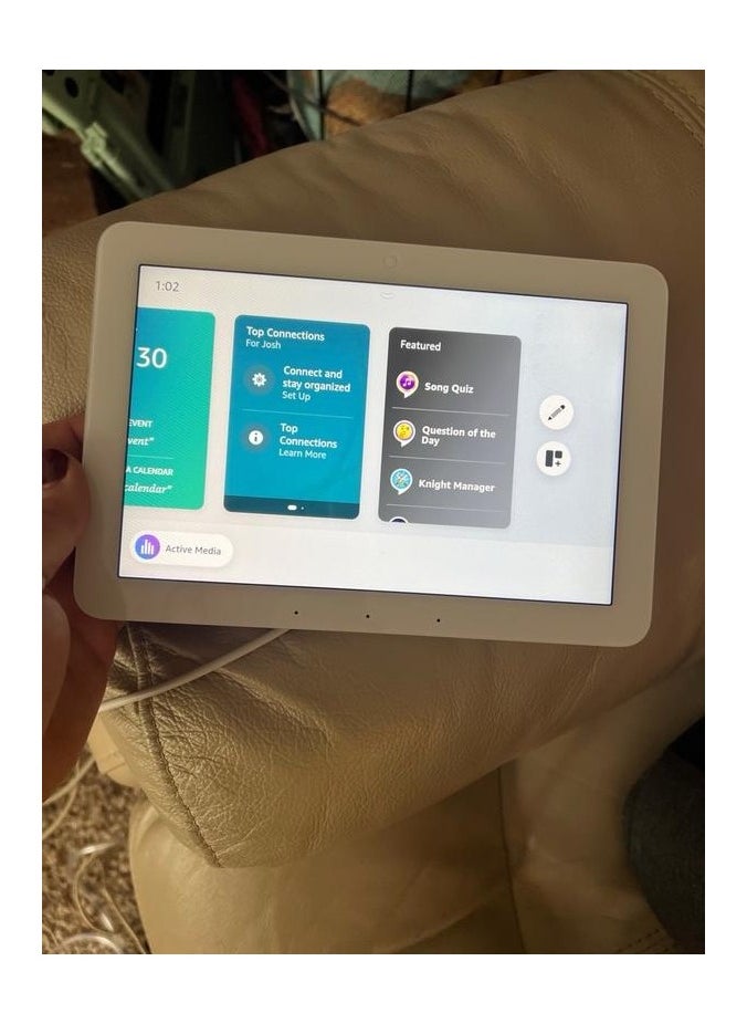 REBENUO Echo Hub is a smart home control panel with an 8-inch screen size and Alexa support, compatible with thousands of devices, latest version (white)  - Image 4
