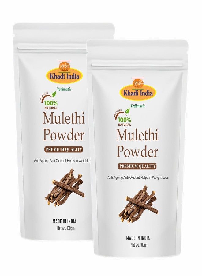 Vedimatic Khadi 100% Pure Natural Licorice Powder (Mulethi) For Face And Skin Pack of 200gm - Image 1