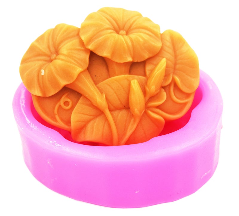 Longzang Morning Glory 50103 Craft Art Silicone Soap Mold Craft Molds DIY Handmade soap molds - Image 1