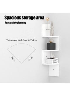 DAREU Corner Shelf 5 Tier Shelves For Wall Storage, Easy-To-Assemble Floating Wall Mount Shelves For Bedrooms And Living Rooms, Espresso Finish (White)  - Image 2