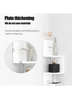 DAREU Corner Shelf 5 Tier Shelves For Wall Storage, Easy-To-Assemble Floating Wall Mount Shelves For Bedrooms And Living Rooms, Espresso Finish (White)  - Image 3