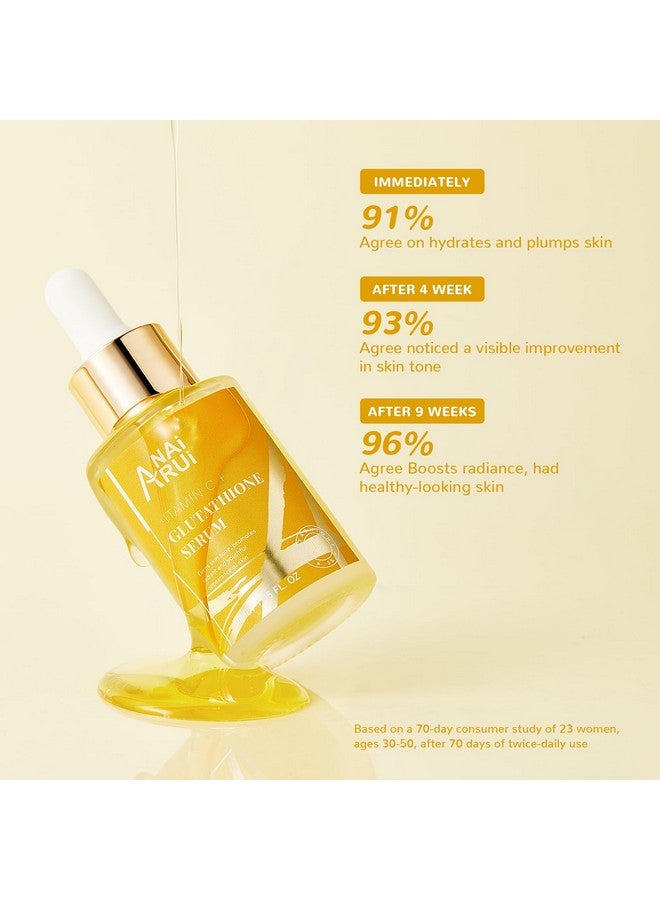 ANAI RUI Vitamin C Glutathione Serum With Hyaluronic Acid And Niacinamide For Dark Spotswrinkles Improves Skin Tone Hydrating & Glowing 1.05Fl.Oz - Image 4