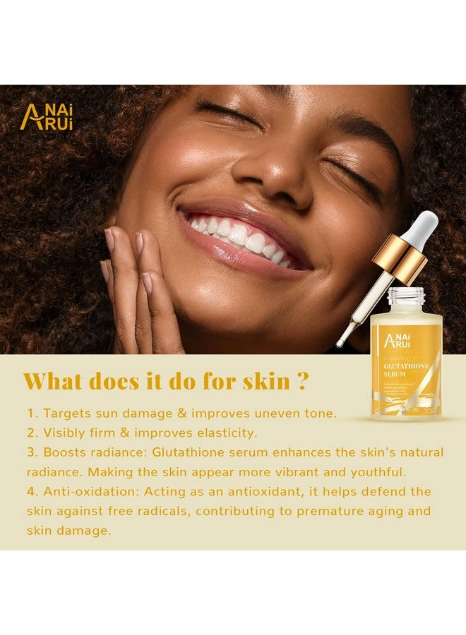 ANAI RUI Vitamin C Glutathione Serum With Hyaluronic Acid And Niacinamide For Dark Spotswrinkles Improves Skin Tone Hydrating & Glowing 1.05Fl.Oz - Image 2