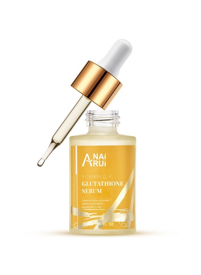 ANAI RUI Vitamin C Glutathione Serum With Hyaluronic Acid And Niacinamide For Dark Spotswrinkles Improves Skin Tone Hydrating & Glowing 1.05Fl.Oz - Image 1