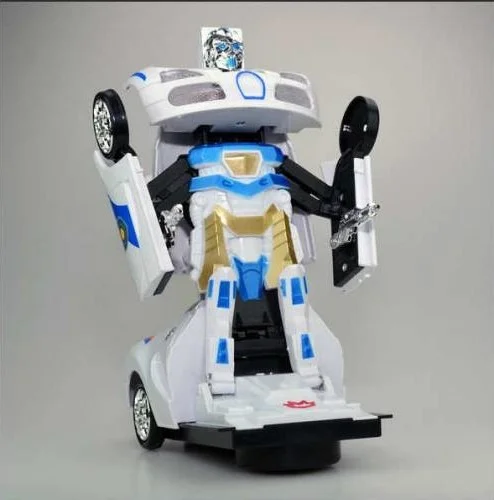 Beren Transformers-Police Car with Lights, Sounds and Sensors that Turns into a Robot