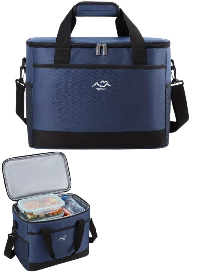 Happy Home Extra Large 26L Reusable Cooler Tote Bag for Women & Men – Leakproof Portable Lunch Bag with Waterproof Oxford Fabric & Food-Grade Aluminum Foil Insulation – Detachable Shoulder Strap & Thick Handles – Work, Picnic, Beach & Travel - Image 1