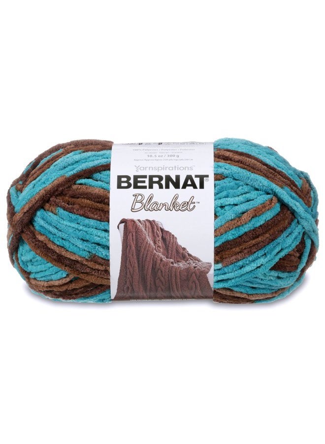 Spinrite Bernat Blanket Yarn, 10.5 oz, Mallard Wood, 1 Ball