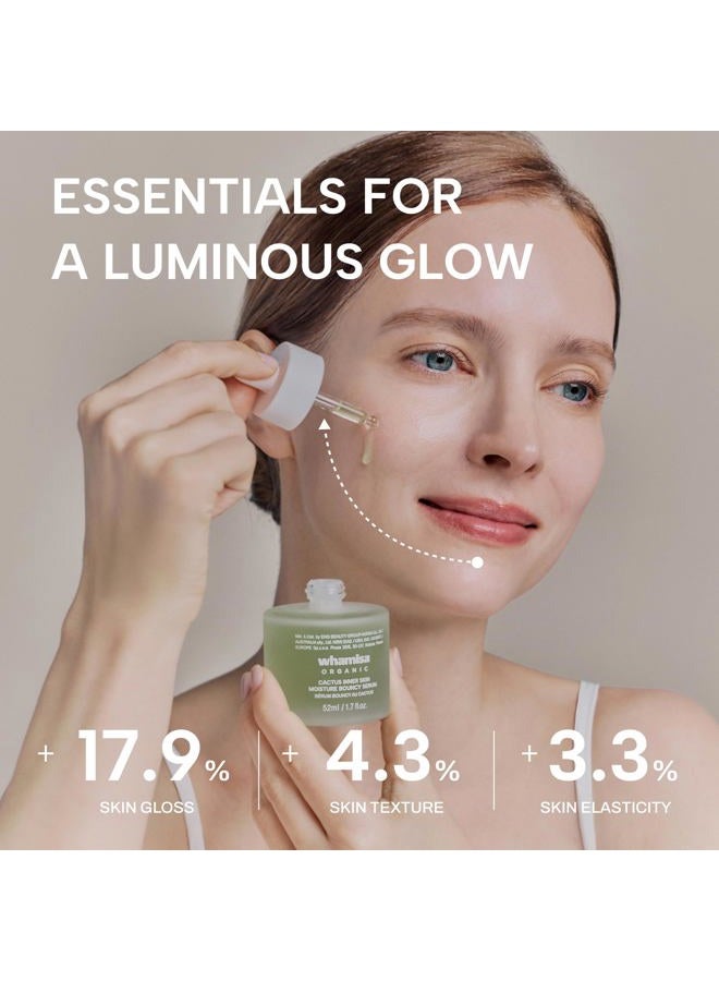 Whamisa Fresh Skin Moisture Bouncy Cactus Serum, Triple moisturizing function, 72hour hydration, essence, Korean skincare - Image 5