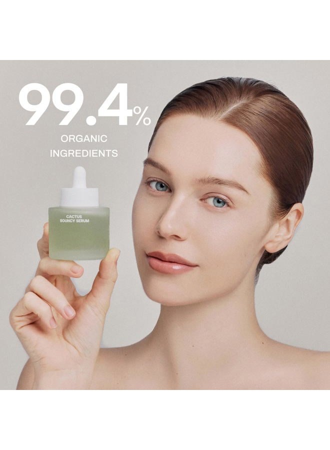 Whamisa Fresh Skin Moisture Bouncy Cactus Serum, Triple moisturizing function, 72hour hydration, essence, Korean skincare - Image 2