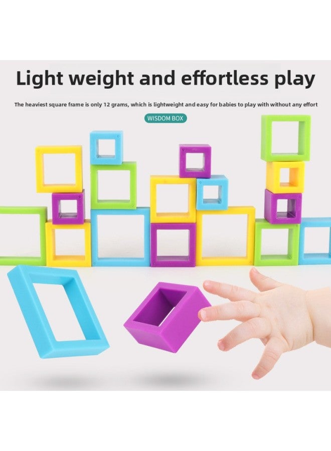 لعبة تدريب التفكير المنطقي المربعة للأطفال، لعبة تعليمية تفاعلية بين الوالدين والطفل - اللون: كتلة دورة حادة - Image 5