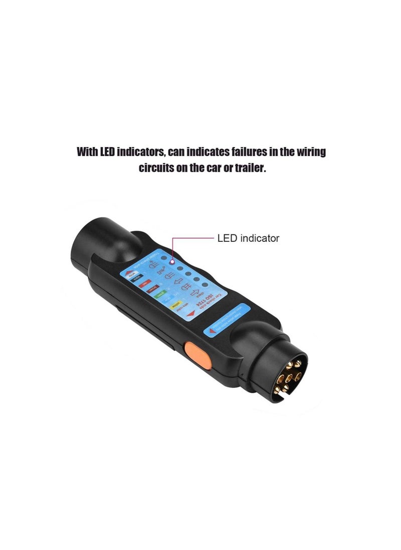 Generic - Towing Socket Tester, 12V 7 Pin/13 Pin Car Towing Trailer Light LED Light Wiring Cable Circuit Plug Socket Tester, Car Tester Adapter - Image 1