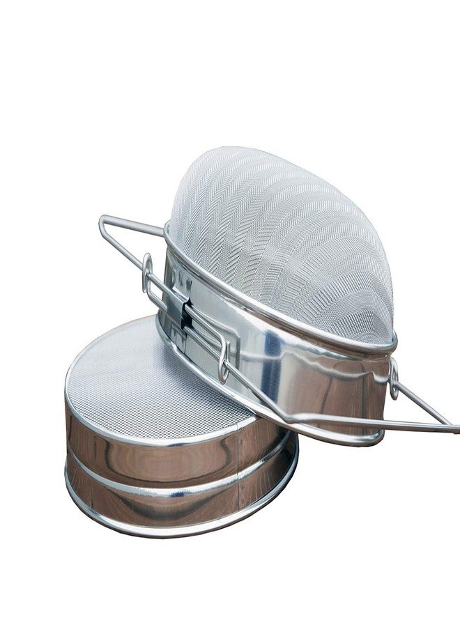 DECKAS Honey Stainless Steel Strainer Double Sieve, Bee Keeping Equipment Filter with Extendable Arms - Image 2