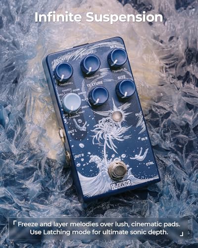 Klowra Limbo Stereo Reverb Pedal with Shimmer, Tide & Freeze - 9 Ambient Effects for Electric Guitar, Bass & Synth - Analog Dry Through for Zero Tone Loss - Ideal for Worship, Shoegaze & Live Gigs - Image 4