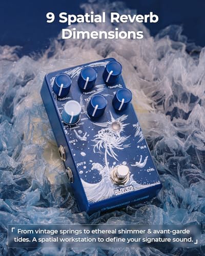 Klowra Limbo Stereo Reverb Pedal with Shimmer, Tide & Freeze - 9 Ambient Effects for Electric Guitar, Bass & Synth - Analog Dry Through for Zero Tone Loss - Ideal for Worship, Shoegaze & Live Gigs - Image 2
