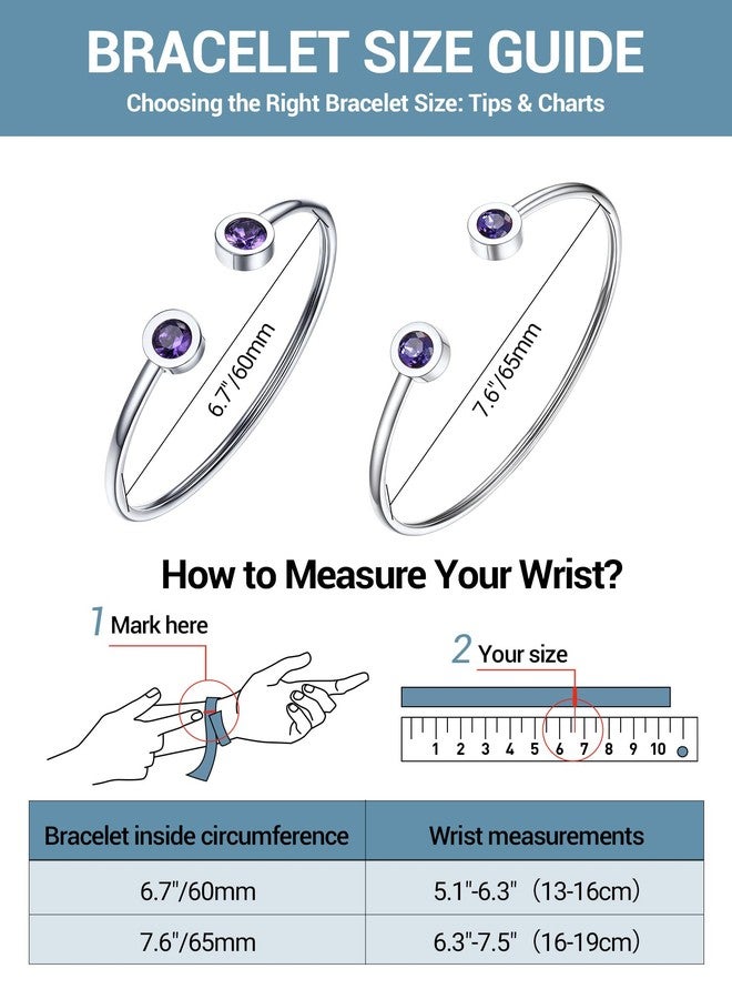 PROSTEEL October Birthstone Bangle Bracelets for Women Tourmaline Cuff Bracelet Stainless Steel Crystal Bangle Bridesmaid Jewelry for Women - Image 5