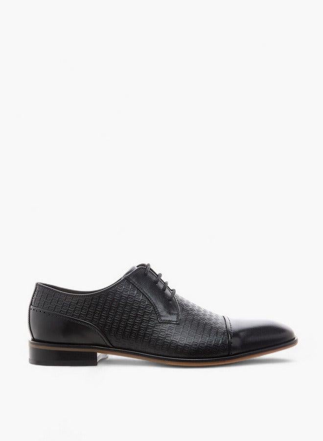 DUCHINI Men's Textured Derby Shoes with Lace-Up Closure - Image 2