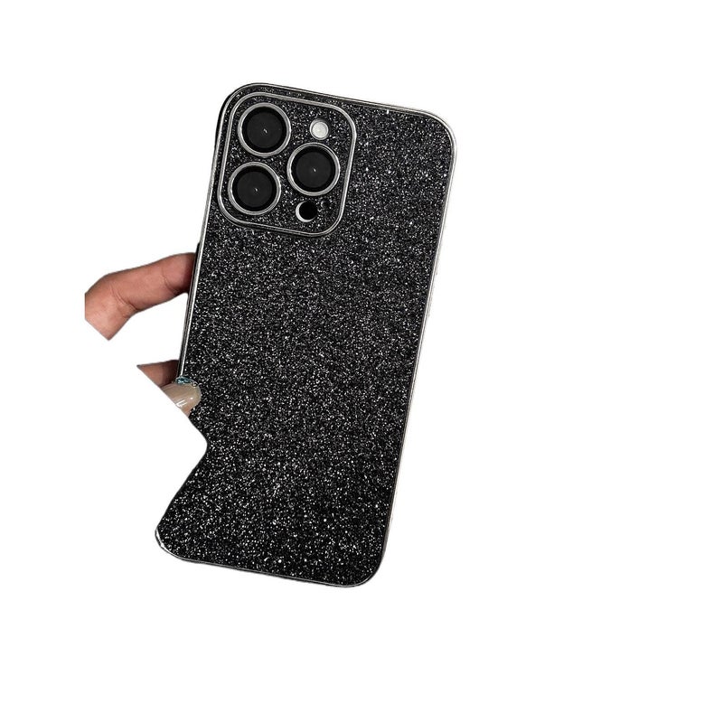غطاء واقي بTPU لـ iPhone 15 / 15 Plus / 15 Pro / 15 Pro Max مع مطلي بالكهرباء وبريق نجمي مع مقاوم للصدمات مع مقاوم لبصمات الأصابع مع حماية من السقوط باللون رمادي من مادة TPU - Image 4