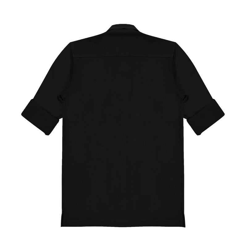 CAVIO Boys Cotton Spread Collar Full Sleeves Solid Shirt - Black - Image 3