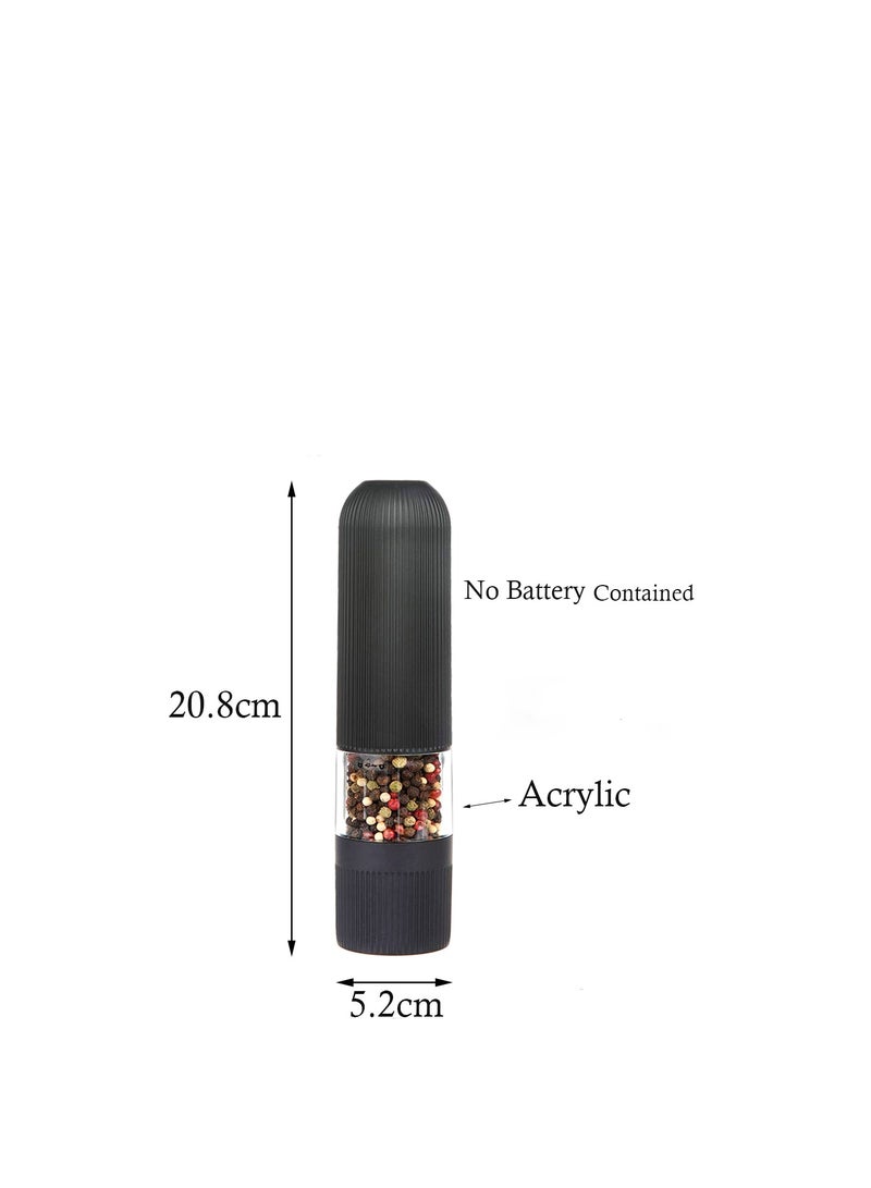 Electric Salt and Pepper Mill Grinders Set Thickness Adjustable Herb Spice Mill with Led Light Visible Container For Kichen  - Image 1