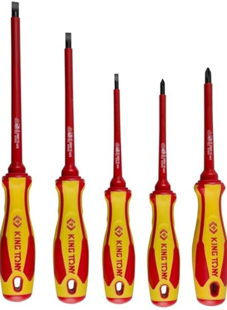 King Tony KING Tony Insulated Screwdriver Set VDE 5-Piece 30615MR VDE 