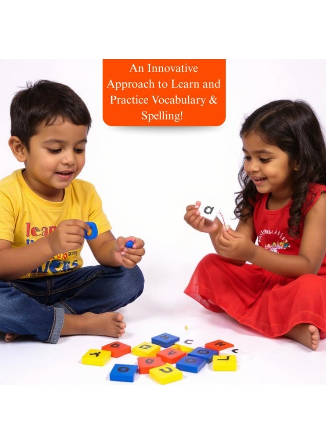 Smart Learning Bricks Alphabet | Board Game & Alphabet Tiles | Children Make New Words & Spelling | Letter Identification | New Vocabulary | Educational with Fun for Kids | Ages 4 & Up - Image 5